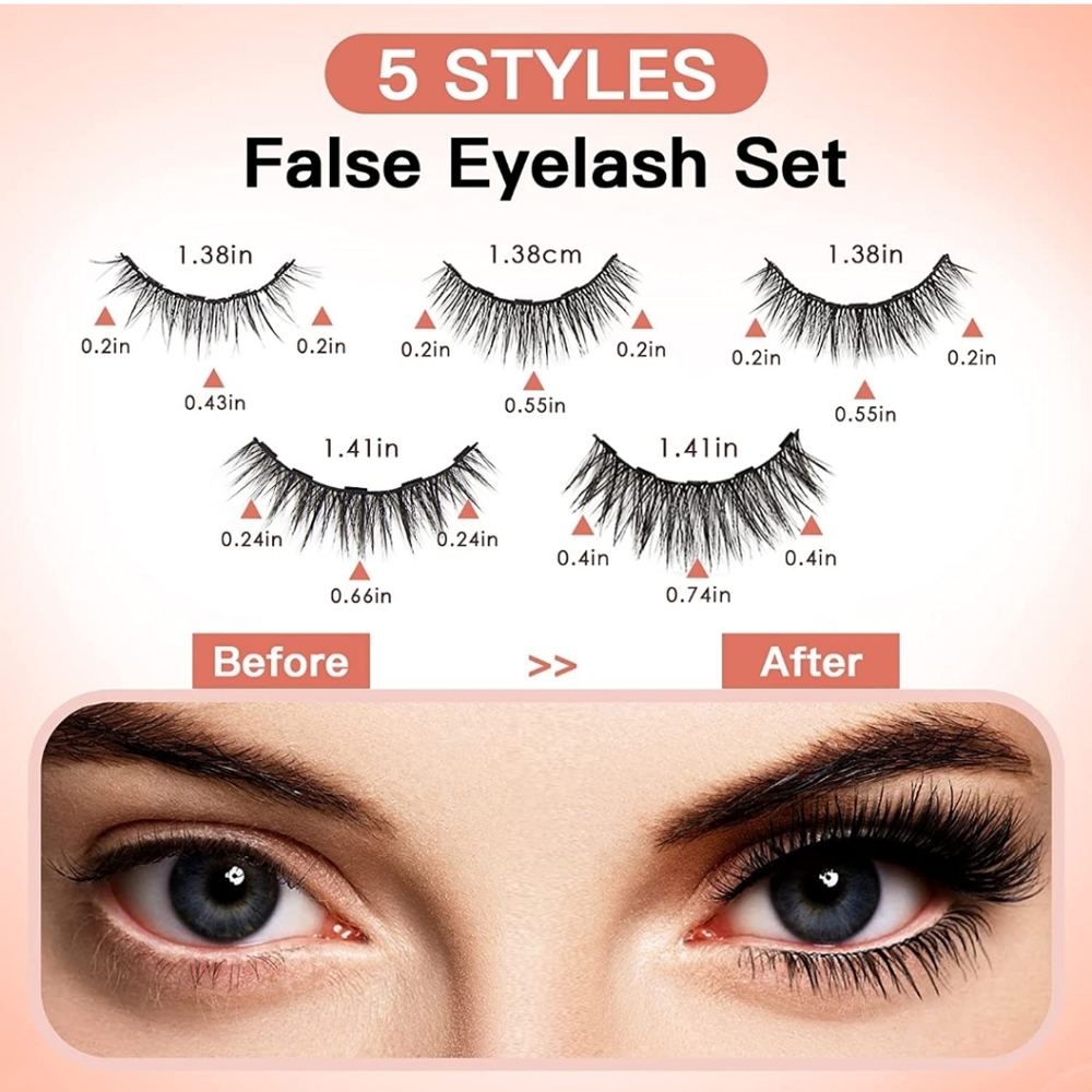 Magnetic Eyelashes (5) & Magnetic Eyeliner Set - Picture 2 of 6